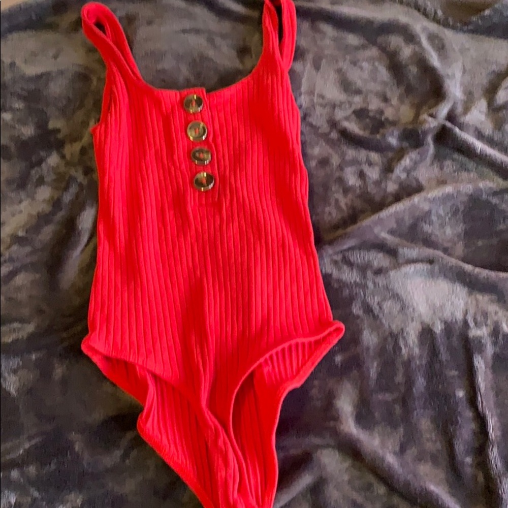 Red body suit